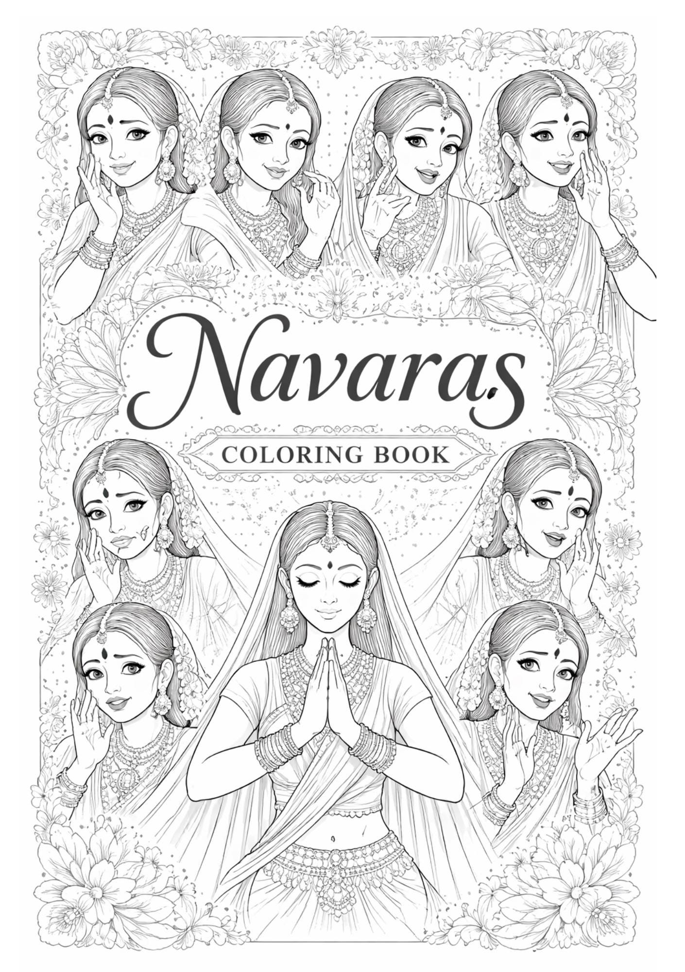 Indian Dance Coloring Book - Etsy