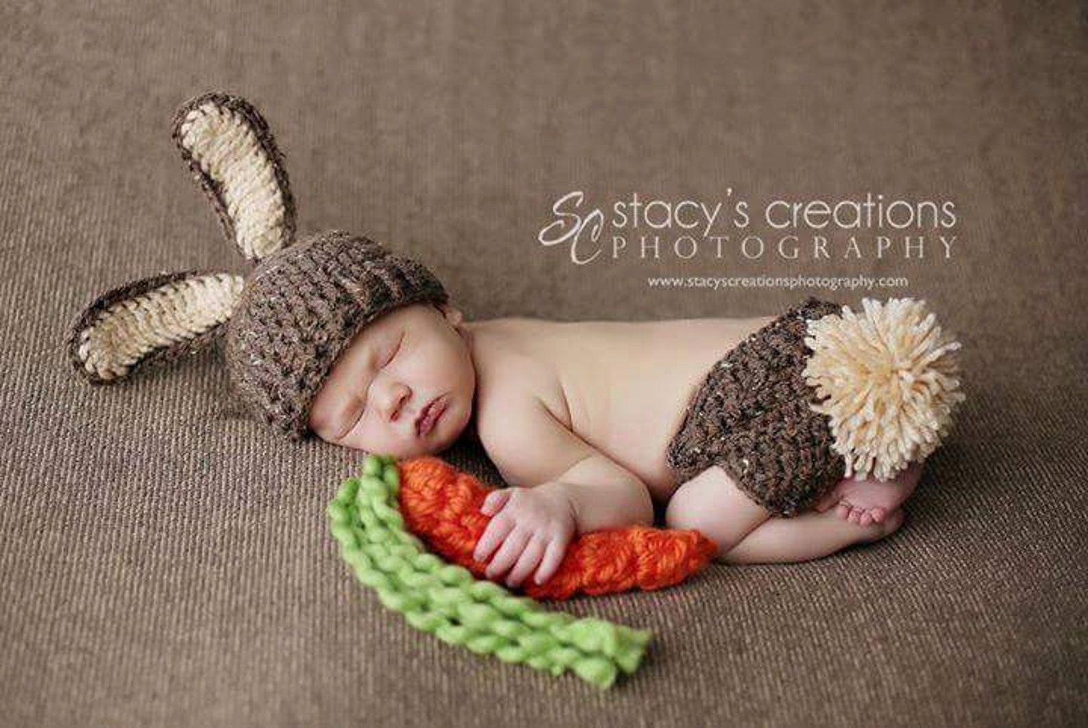 Baby Bunny Hat Newborn Photo Prop Set Easter Rabbit Etsy