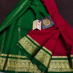 mysore silk dresses Silk Udyog Mysore Silk Dresses Maroon Mysore Silk Patola Printed Gota Embroidered Kurta Set By