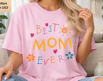 Comfort Colors® Beste Mutter aller Zeiten Shirt, Muttertagsgeschenk, Geschenk von Kindern, Mutter Geburtstagsgeschenk, trendiges Muttergeschenk, Babyparty-T-Shirt