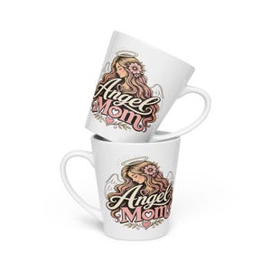 Latte mug Angel Mom design