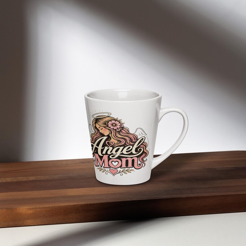 Latte mug Angel Mom design