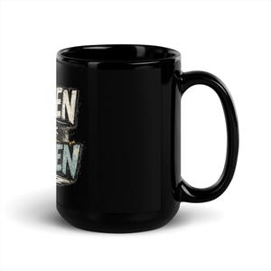 Black Glossy Mug Gift for Her | Faith based Chosen not Frozen