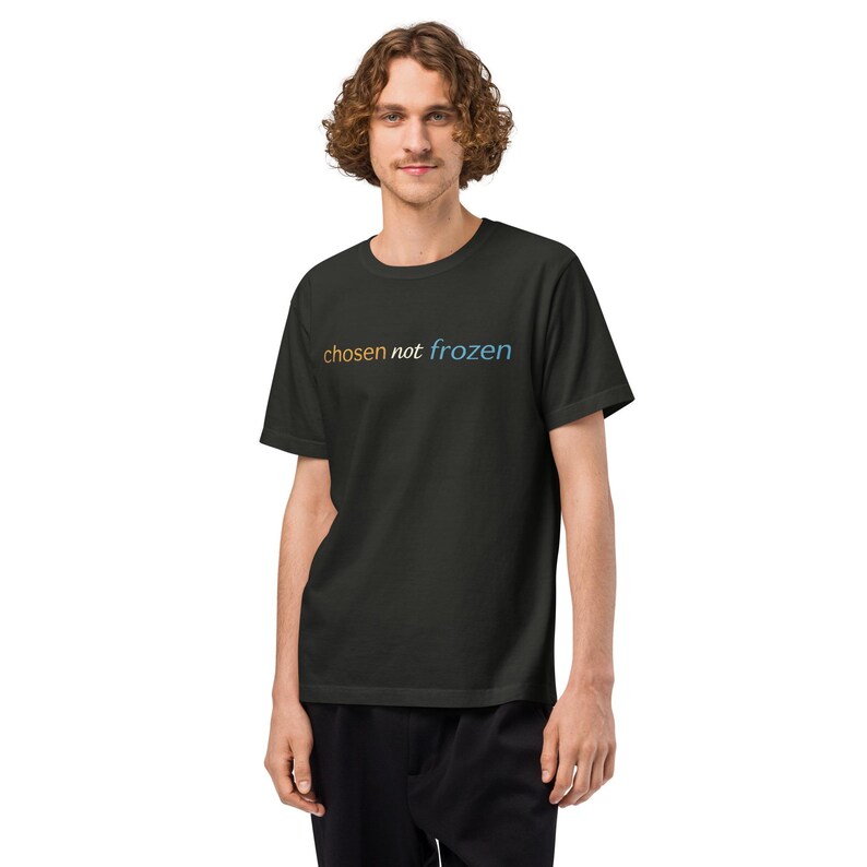 Chosen Not Frozen Shirt | Minimalist Typography Tee | Modern Streetwear Graphic Tee  | Unisex Oversized Fashion Tee