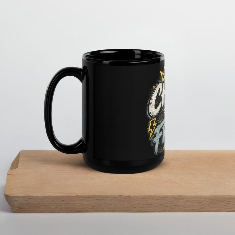 Black Glossy Mug Gift for Her | Faith based Chosen not Frozen