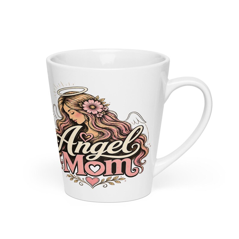 Latte mug Angel Mom design
