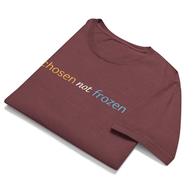Chosen Not Frozen Shirt | Minimalist Typography Tee | Modern Streetwear Graphic Tee  | Unisex Oversized Fashion Tee