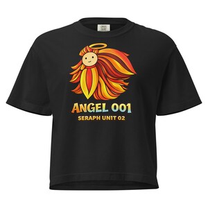 Angel 001 Seraph Unit 02 Heavyweight Boxy Tee – Funky Graphic Print T-Shirt