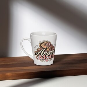 Latte mug Angel Mom design