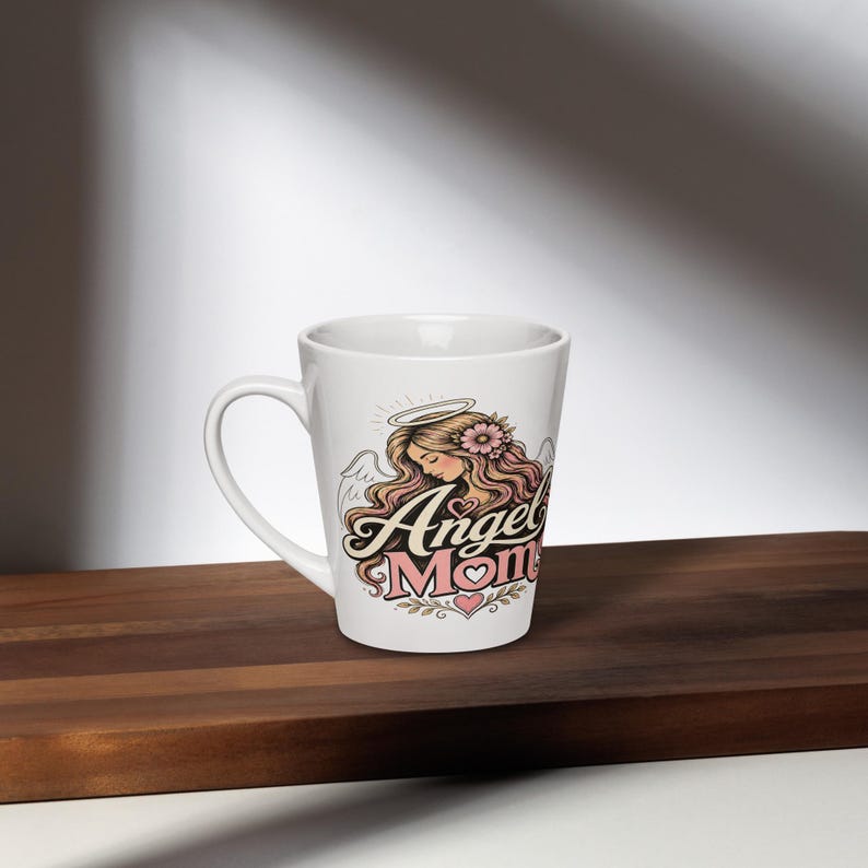 Latte mug Angel Mom design
