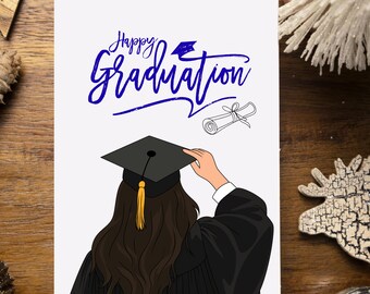 Printable Happy Graduation Card 5x7 ,Digital Download,, College & High School Senior