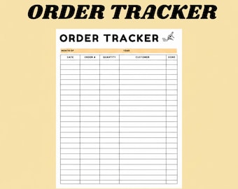 Printable Order Tracker, Business Log, Sales & Delivery Form |Shop