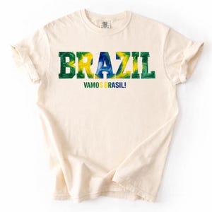 Unisex Retro Brazil Soccer Shirt, World Game 2026 Shirt, Vamos Brasil T-Shirt, Football Fan Tee, International Soccer Tournament Fan Gift image 3