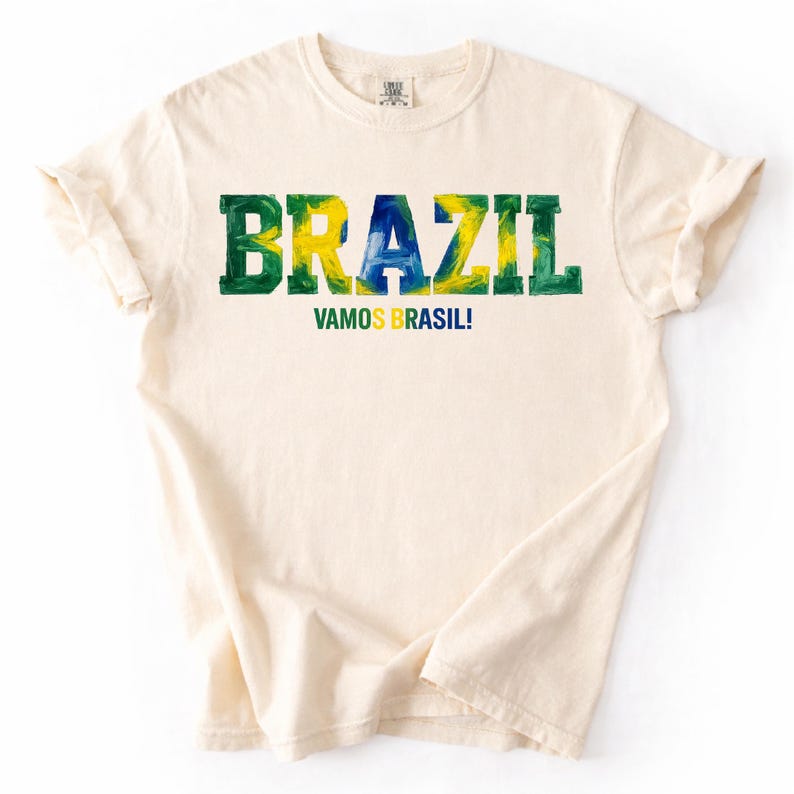 Unisex Retro Brazil Soccer Shirt, World Game 2026 Shirt, Vamos Brasil T-Shirt, Football Fan Tee, International Soccer Tournament Fan Gift image 3