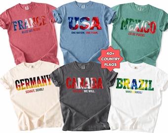 2026 World Soccer Shirt, Global World Game Football All Countries Icon Shirts, USA Canada Mexico Argentina Portugal Germany Tee, Soccer Fan
