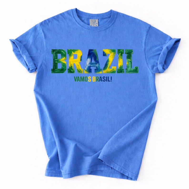 Unisex Retro Brazil Soccer Shirt, World Game 2026 Shirt, Vamos Brasil T-Shirt, Football Fan Tee, International Soccer Tournament Fan Gift image 4