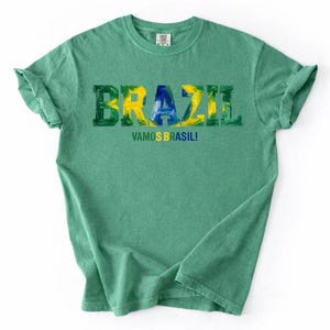 Unisex Retro Brazil Soccer Shirt, World Game 2026 Shirt, Vamos Brasil T-Shirt, Football Fan Tee, International Soccer Tournament Fan Gift image 1