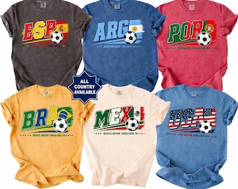 All Country Football Fan Shirt, USA Mexico Brazil Argentina Portugal Soccer Tee, Game Day Shirt, 2026 Soccer Fan Gift, World Game 2026 Tee