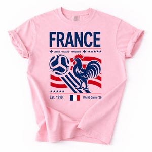 Comfort Colors France Soccer Tee, France Match Day Outfit, French Football Fan Shirt, World Game 2026 France Graphic Tee, France T-Shirt image 5