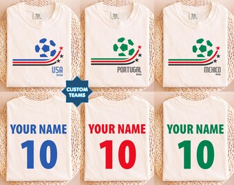 Custom Soccer National Team Shirt, Personalized Soccer Fan Tee, Soccer Game Day Gift, Global World Game Shirt, Football Gift