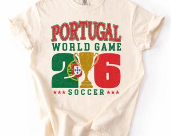 Comfort Colors Portugal 2026 Soccer Shirt, World Game USA Canada Mexico Soccer Gift For Fan, Game Day Shirt, Portugal Football Fan Tee