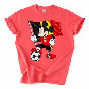 Disney Soccer Shirt, Mickey And Friends Football Tee, Retro National Team Jersey, Brazil Belgium USA France Mexico Canada, Sports Fan Gift image 5
