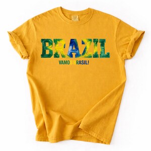 Unisex Retro Brazil Soccer Shirt, World Game 2026 Shirt, Vamos Brasil T-Shirt, Football Fan Tee, International Soccer Tournament Fan Gift image 2