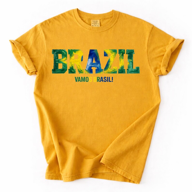 Unisex Retro Brazil Soccer Shirt, World Game 2026 Shirt, Vamos Brasil T-Shirt, Football Fan Tee, International Soccer Tournament Fan Gift image 2