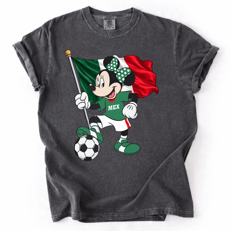 Disney Soccer Shirt, Mickey And Friends Football Tee, Retro National Team Jersey, Brazil Belgium USA France Mexico Canada, Sports Fan Gift image 6