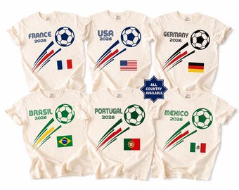 2026 Soccer Fan Shirt, Custom Country Flag Tee, Personalized All Country Code Shirt, International Football Fan Gift, Soccer World Game Tee