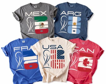 2026 Soccer Fan Shirt, Any Country Flag 26 Tee, Custom Country Code Shirt, International Football Tournament Fan Gift, World Soccer 2026 Tee