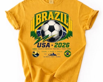 Custom Football Fan Shirt 2026, World Game 2026 Tee, Retro Custom Tee, Argentina Brazil Spain Supporters Shirt, Vintage USA Tour Graphic Tee