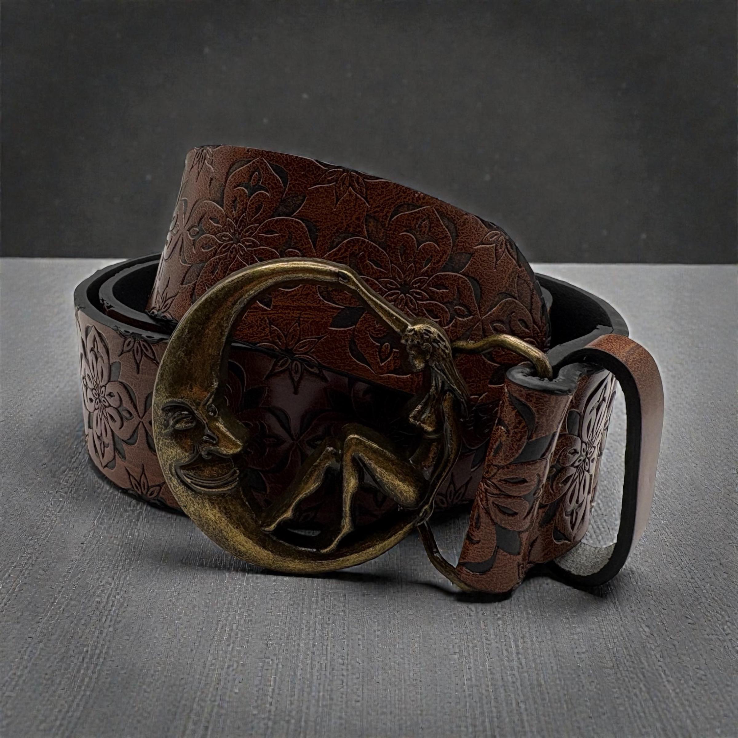 Black Oval Link Belt With Braided Leather Accents 35.50\
