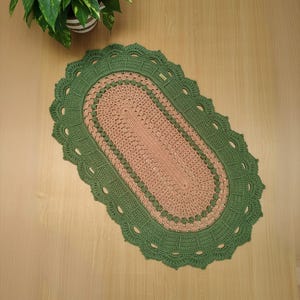 Tapete Russo oval em crochê 100% algodão | decoração boho | decoração Elegante