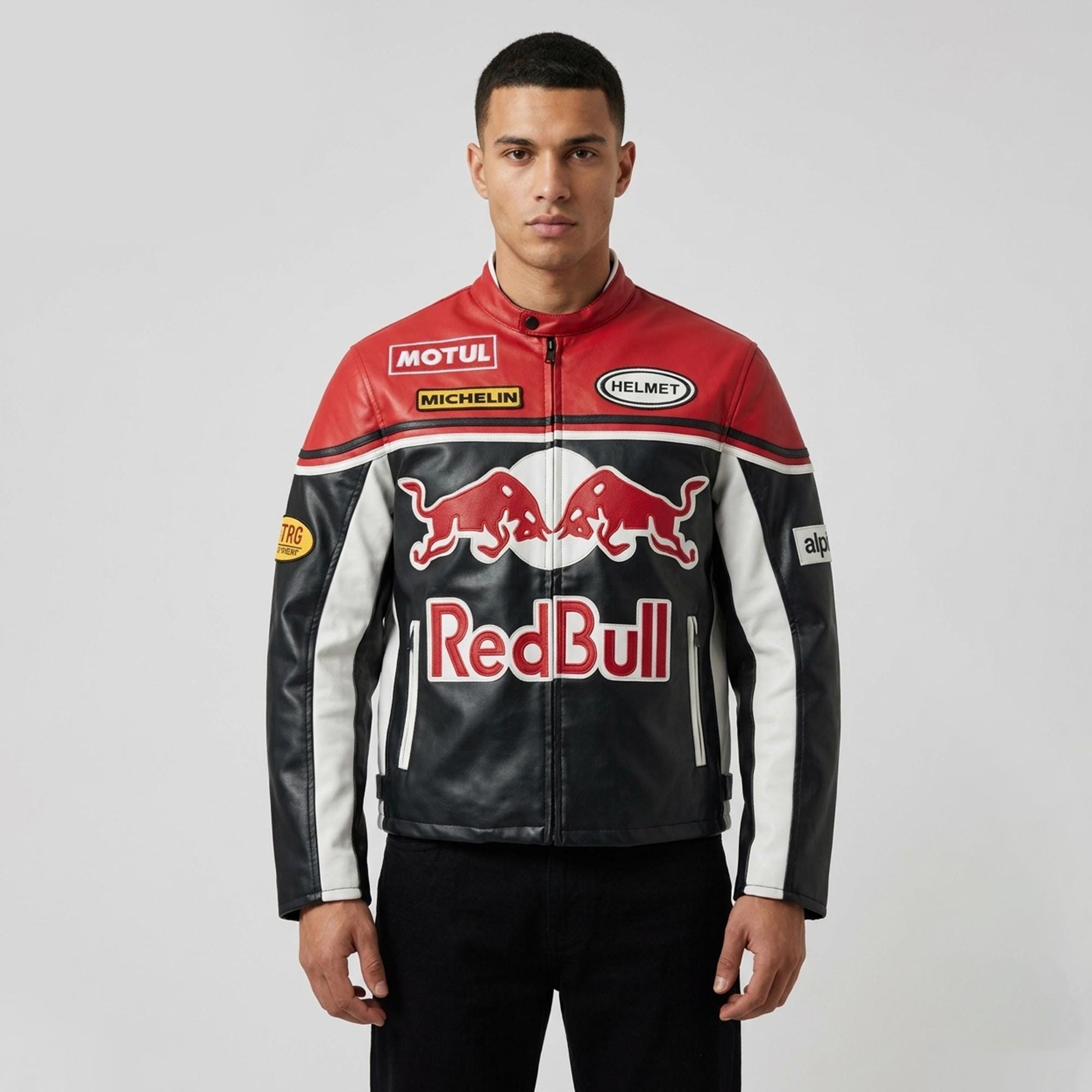 Red bull leather racing jacket - Etsy 日本