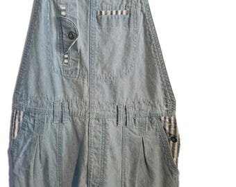 Vintage Bugle Boy Denim Overall Women’s w Pockets Canvas Straps 90s Belt loops