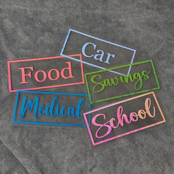 Personalized Holographic Cash Envelopes | Budget Binder System (Custom Categories)