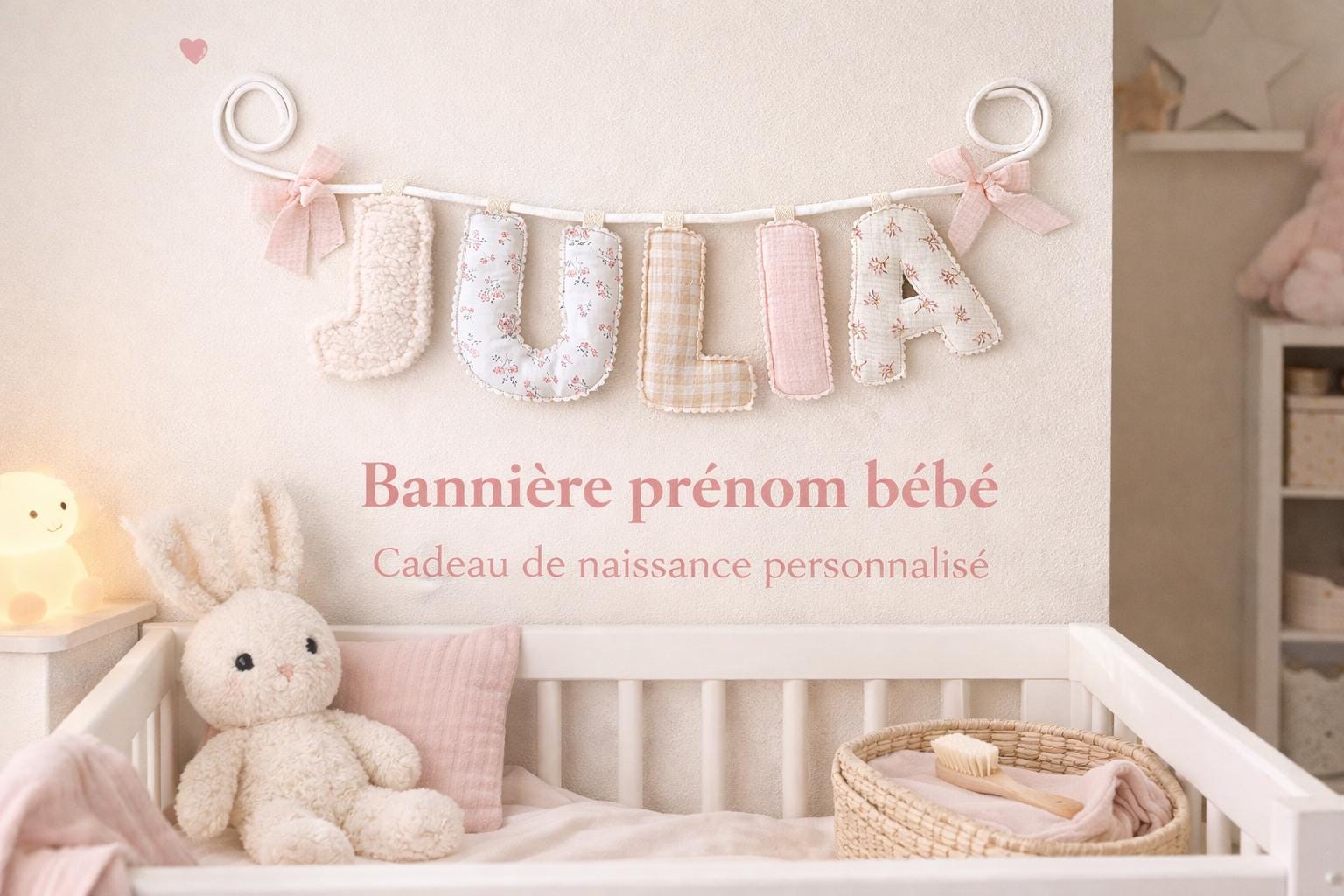 PREMYO Guirlande Fanions Triangle Pastel Bleu - Décoration Chambre Bébé Garçon 2,30m