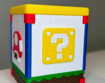 Question Block Storage Box | Game-Inspired Desk Organizer & Decorative Container