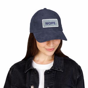 NOPE patch corduroy cap | embroidered vintage cord cap image 5