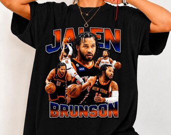 Jalen Brunson Shirt | Vintage New York Basketball Graphic Tee | Retro 90s Bootleg Knicks T-Shirt, Premium Casual Fan Gift for Him or Her