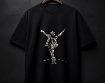 Michael Jackson T-Shirt, Sparkly King of Pop Dance Graphic Tee