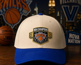 New York Knicks 2025-2026 NBA Champions 5 Panel Cap | Basketball Snapback Hat