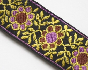 Vintage 70s Lime Green and Purple on White Floral Seersucker Fabric 1pc 36in Wide x 6 Yards