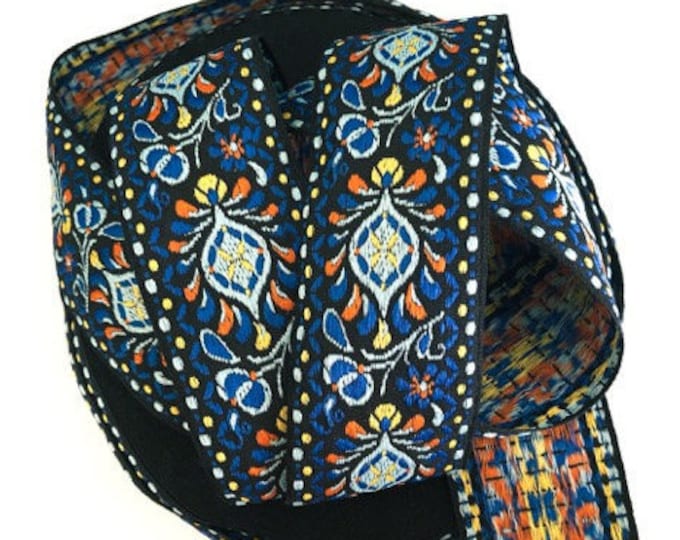 2 x 1 yd Black,Blue Shell Design New Colorway Orange and White Yellow