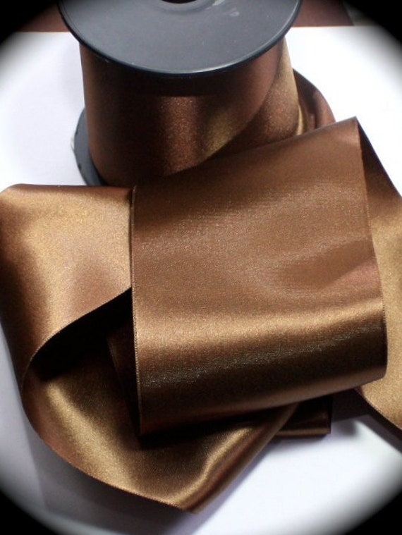 4/" WIDE SWISS DOUBLE FACE SATIN RIBBON SILVER BY THE YARD