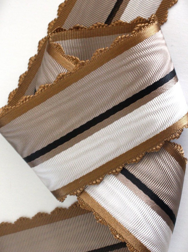 Cinta francesa 2 1/2 Marrón Negro Taupe gris 100 Etsy