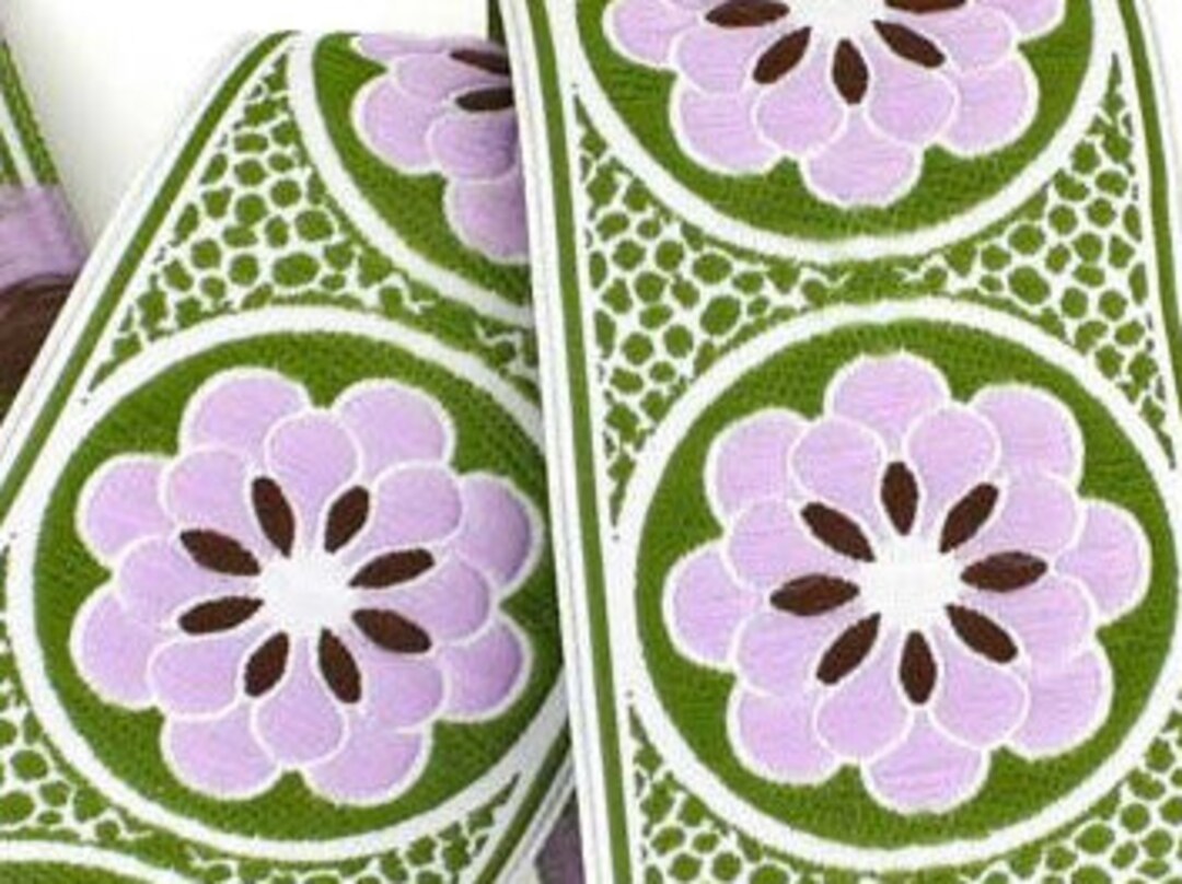 Daisy Dot Flower Ribbon 1 7/8 X 1 Yard Daisy Dot Flower Etsy UK