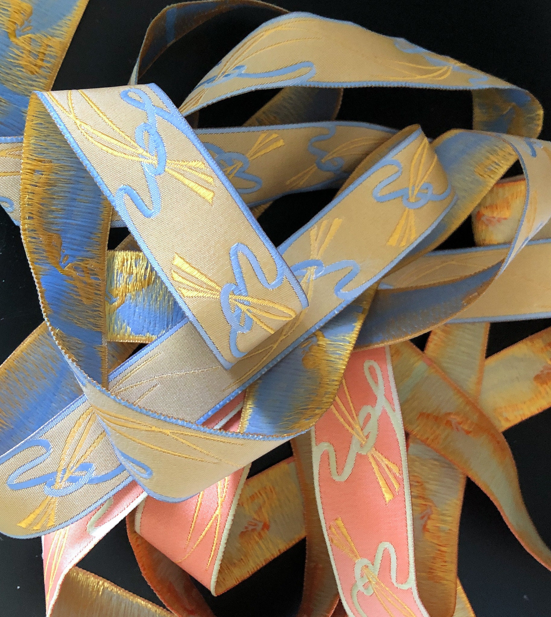 Modern Art Ribbon 1 x 1 or 2 yards in a Sleek and Etsy