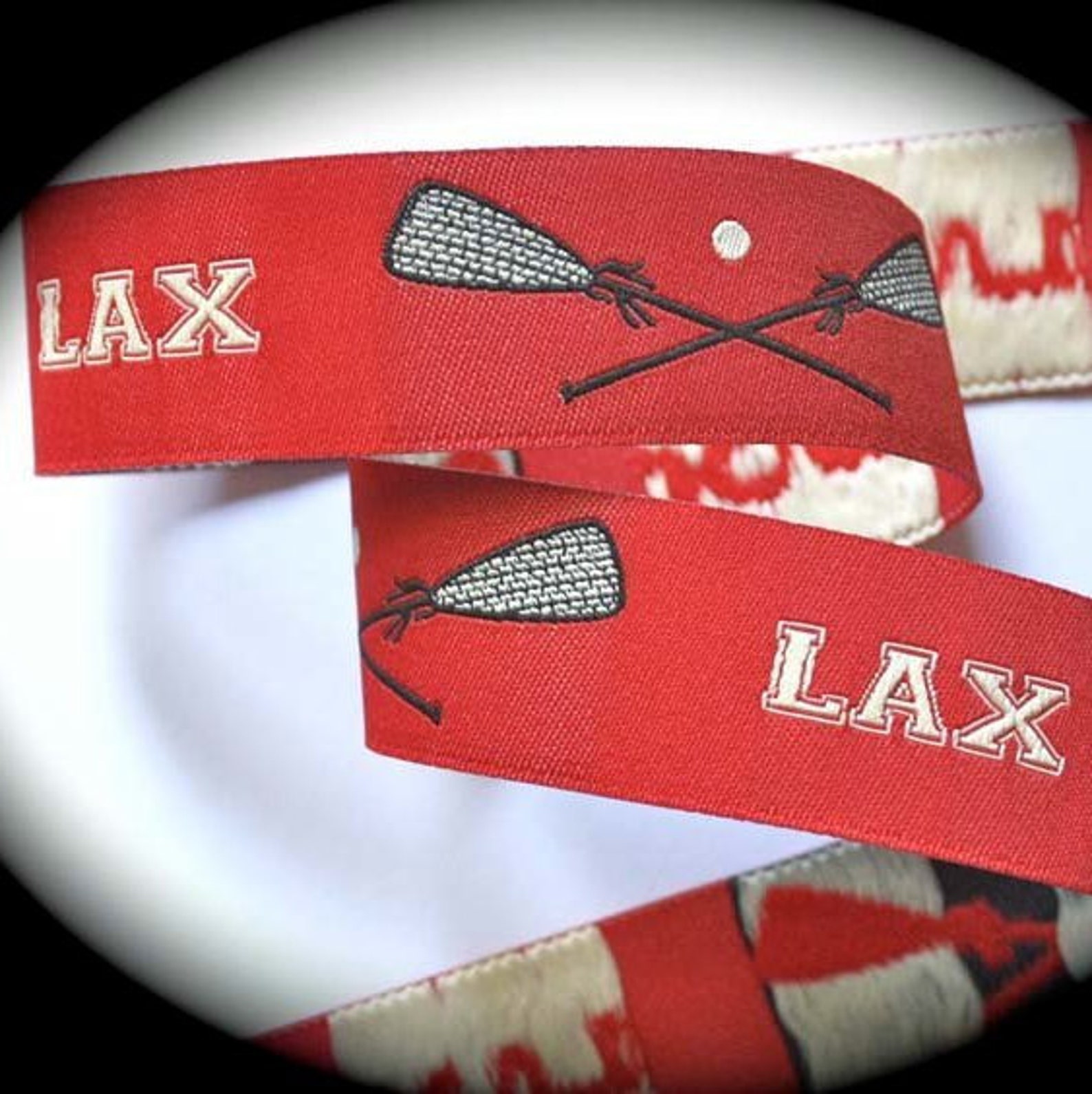 Cinta De Lacrosse 1 X 2 3 O 5 Yardas Rojo Negro Y Etsy